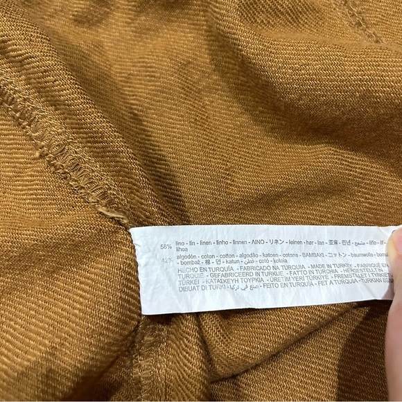 Zara Taupe Brown Pareo Wrap Belted MIDI Skirt Size XS - Picture 9 of 12